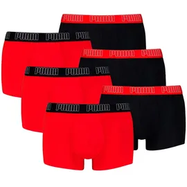 Puma Everyday Trunks 6P Schwarz/Rot M 6er Pack
