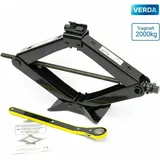 Scherenwagenheber 2T, 98-440 mm, Car Jack Kit mit Ratsche, Stahlsäule, Auto Heber, vergrößerte Stahlplatte, tragbarer Wagenheber für PKW MPV SUV