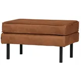 WOOOD Polsterstuhl Hocker Leder Rodeo Beine Cognac braun