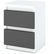 Andere Nachttisch, Weiß, Grau, 30 cm, 2s Nachttisch Schlafzimmermöbel Nakastlik