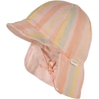 Maximo Schildmütze Musselin muschelrosa-streifen, 49 cm