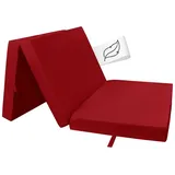 Klappmatratze Faltmatratze Gästebett Junior oder Senior, RelaxXL, 7 cm hoch, (3-fach klappbare Reisematratze), 190x60x7cm rot 7 cm