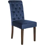 CLP Esszimmerstuhl Lisburn I Samt I Stoff I Polsterstuhl Gesteppt Chesterfield Design