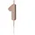 Partydeco Geburtstagskerze Zahl 1 4,5 cm Rosegold