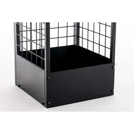 CLP Kaminholzständer Forrest Metall 40 x 40 x 120 cm schwarz