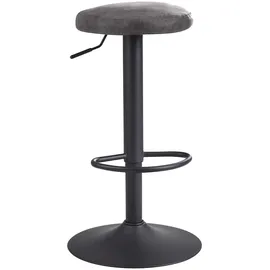 FineBuy Barhocker 58 - 79 cm Rund Grau