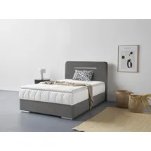 Cotta Boxbett COTTA "Lighstar", grau, B:126cm L:207cm, Komplettbetten, Boxspringbett, inklusive LED-Beleuchtung, Topper, Bettkasten und Zierkissen