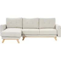 Beliani Ecksofa hellbeige Rechtsseitig