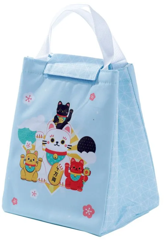 Maneki Neko Glückskatze Kühltasche Lunchtasche mit Klappe