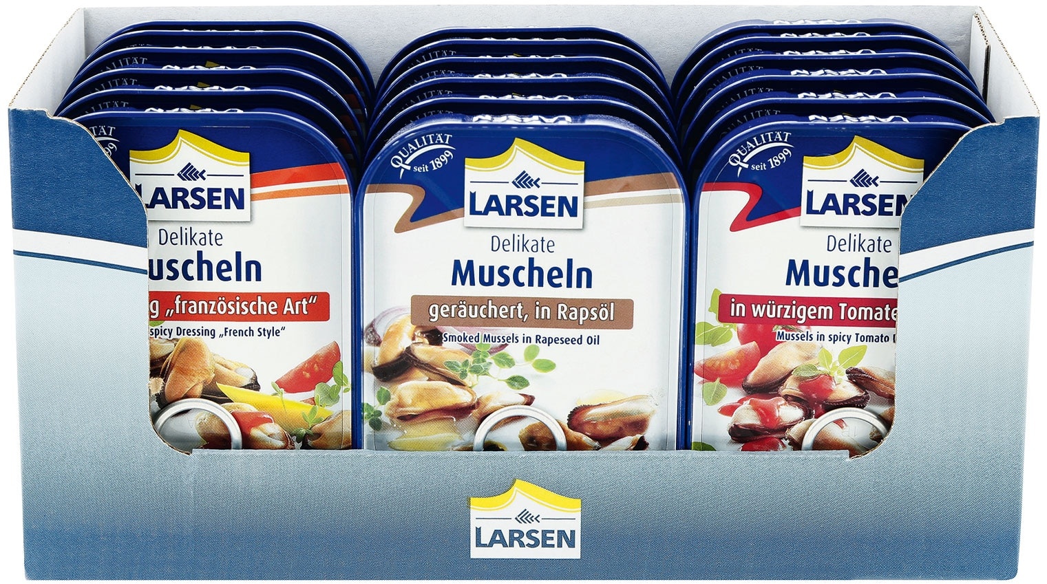 Larsen Muscheln verschiedene Sorten 110 g, 18er Pack