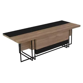 aea Büromöbel Chef Schreibtisch Praxis Möbel Holzmöbel Exklusive Designermöbel - Schwarz