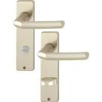 HOPPE Kurzschildgarnitur Alu.F2 grau/silber 1117/202KP/AP