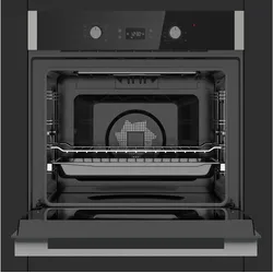Klugmann Einbaubackofen »KO608.5TCX«, mit 1-fach-Teleskopauszug, 3D Heißluft, Grill-/Brat-System, Timer, 68L, Touch, Edelstahl, Teleskopauszug