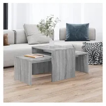 vidaXL Couchtisch-Set Grau Sonoma 100x48x40 cm Holzwerkstoff