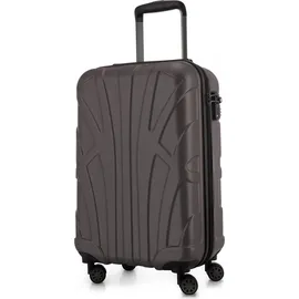 suitline Hartschalenkoffer Trolley 4-Rollen Cabin 55 cm / 34 l titan