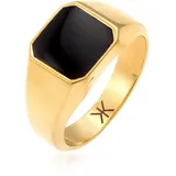 KUZZOI Ring 925 Silber Siegelring in Gold | Gr.: 62
