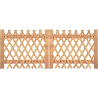 Tetzner & Jentzsch Jägerzaun Doppeltor 300 x 120 cm Braun/Holz