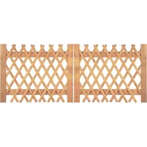 Tetzner & Jentzsch Jägerzaun Doppeltor 300 x 120 cm Braun/Holz