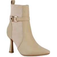 VAN HILL Damen Klassische Stiefeletten in Beige,