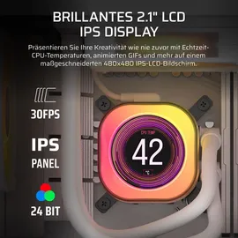 Corsair iCUE Link Titan 360 RX LCD RGB weiß