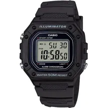 casio timeless collection Chronograph Quarzuhr, Armbanduhr, Herrenuhr,Digitaluhr, Resinarmband,Stoppfunktion, schwarz