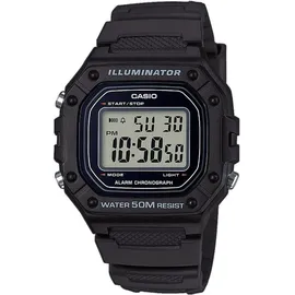casio timeless collection Chronograph Quarzuhr, Armbanduhr, Herrenuhr,Digitaluhr, Resinarmband,Stoppfunktion, schwarz