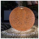 GLOBO LED Solarleuchte, Kugel orientalisch, rost 40 cm