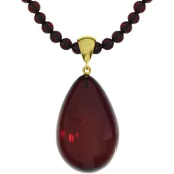 Gliederkette OSTSEE-SCHMUCK "Ostsee-Schmuck Kette mit Anhänger Danielle", braun, Halsketten, Damen, 60cm, Bernstein, L: 50cm
