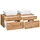 WELLTIME Waschbeckenunterschrank WELLTIME "Davos", braun (eichefarben, eichefarben), B:120cm H:55cm T:47cm, Schränke, Waschbeckenunterschrank, Badmöbel, Waschtisch inkl. Waschbecken, Breite 120 cm
