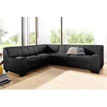 DOMO collection Ecksofa »Norma, moderne Armlehnen, zeitlos und elegant, L-Form«, wahlweise mit Bettfunktion schwarz