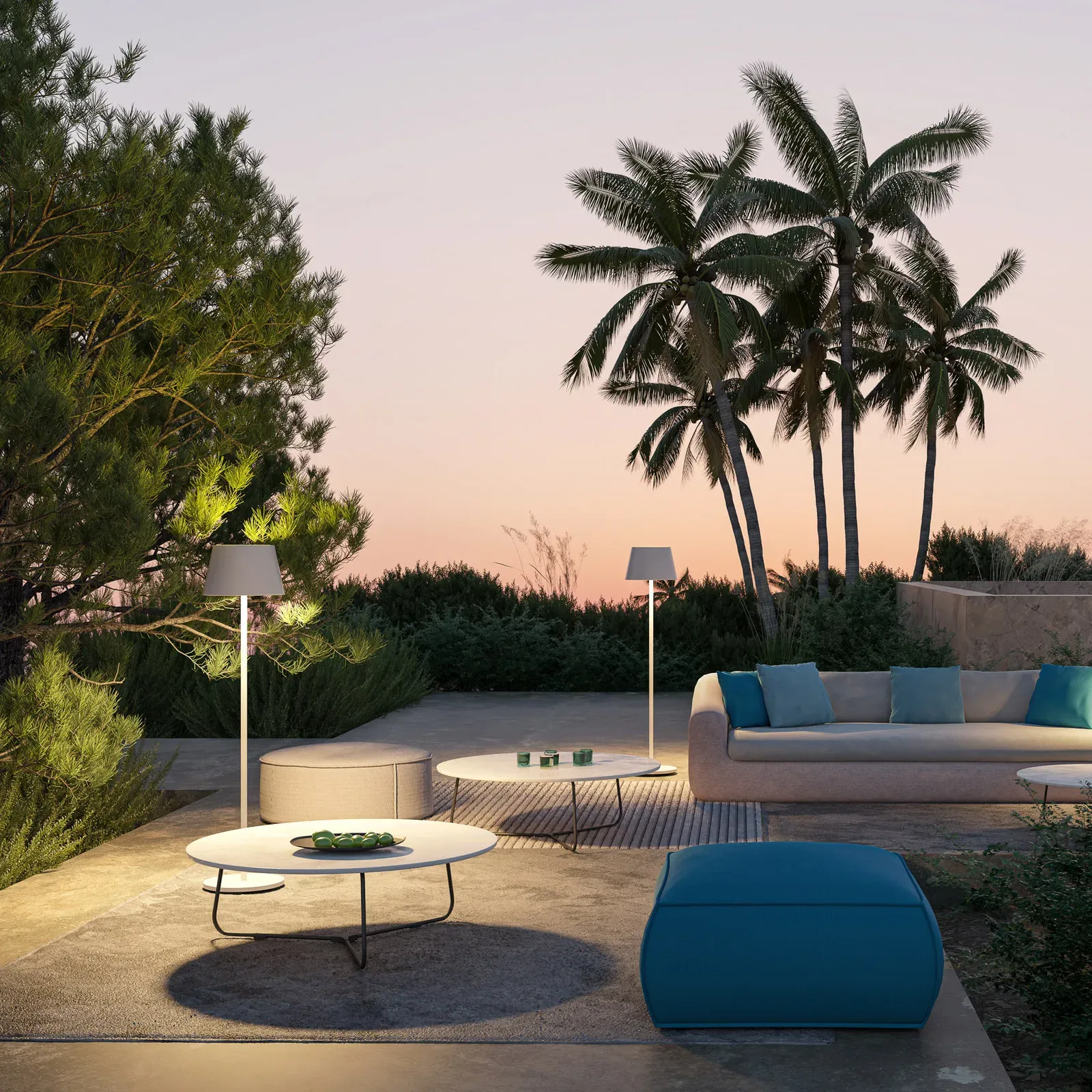 Außenleuchte LOOM DESIGN, Modi, dimmbar, Weiß, für Terrasse, Aluminium, Modern - 150