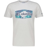 Columbia COLUMBIA-Herren-T-Shirt-Herren Sun TrekTM Short, White, Palmed Hex Graphic, XXL