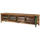 MASSIVMOEBEL24.DE FABLE TV-Lowboard 220x50x55 cm Mehrfarbig Holz