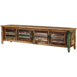 MASSIVMOEBEL24.DE FABLE TV-Lowboard 220x50x55 cm Mehrfarbig Holz