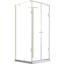 Buylando Emma U-Form Duschkabine 90 x 180 cm weiß