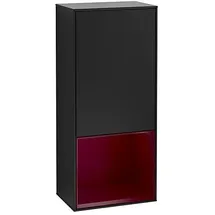 Villeroy & Boch Villeroy und Boch Finion Seitenschrank G550HBPD 41,8cm, rechts, Emotion, Regal unten Peony Matt, Black matt lacquer