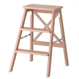Trittleiter Hocker Holzhocker 3 Stufen Klapptritt stapelbar Schemel BEKVAM