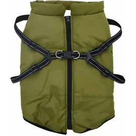 vidaXL Hundemantel Geschirr Wasserdicht Reflektierend Armeegrün L52 Vidaxl