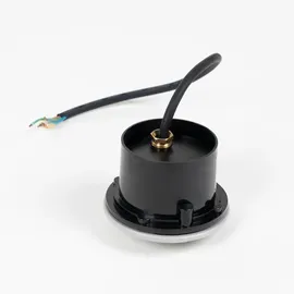 LINDBY LED Bodeneinbauleuchte Nandita Aluminium Ø 10 cm 1-flammig grau