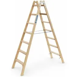 ZARGES Crestastep B - Holz-Stufenleiter 2 x 7 Stufen