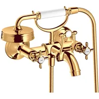 Hansgrohe Montreux 2-Griff Wannenarmatur Polished Gold Optic