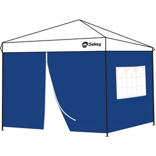 Sekey 2PCS Seitenwände für Pavillon 3x3 Wasserdicht Winterfest, Seitenwände für Pavillon Partyzelt Gartenzelt 3x3m, 1 Fenster 1 Tür, Navy