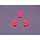 Europalms LED-Glas 2cl mit Würfelspiel, rot, 3x