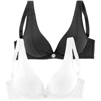 PETITE FLEUR Bügel-BH Damen schwarz+weiß Gr.75C
