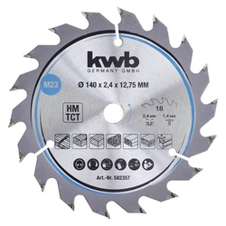 kwb Kreissägeblatt kwb 582357 Hartmetall Kreissägeblatt 140 x 12.75 mm 1 St.