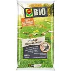 Compo BIO Herbst-Rasendünger, mit 3 Monate Langzeitwirkung, 10,05 kg, 200 m2, 28589