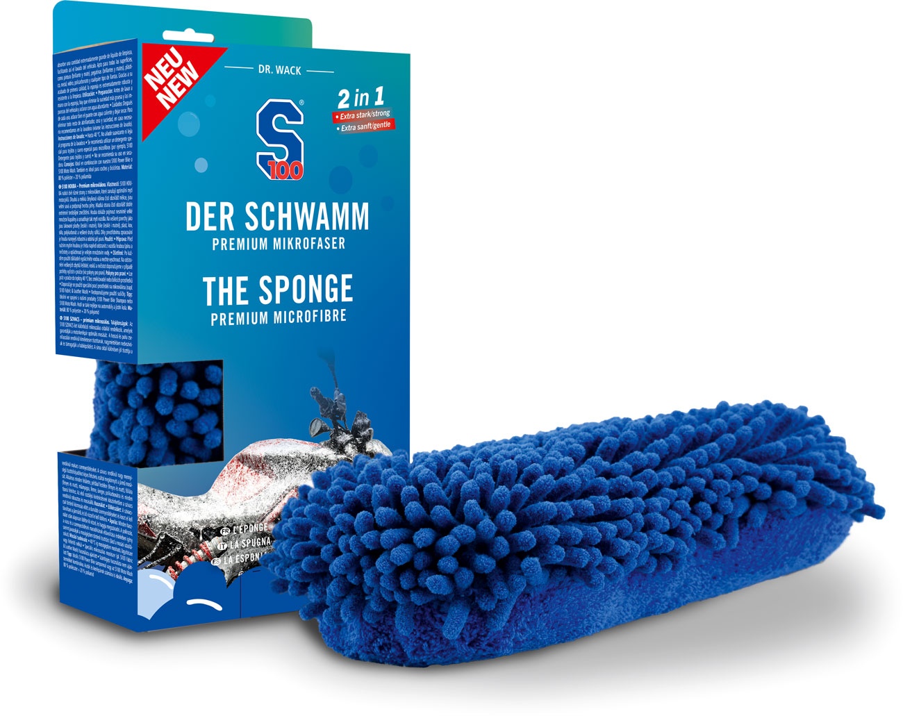 S100 DER Schwamm, chiffon de nettoyage - Bleu