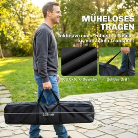 Outsunny Hängemattengestell verstellbar klappbar tragbar Hängemattenständer - Schwarz