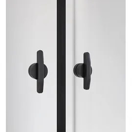 Home Deluxe LAVEA Duschtür rechts 100 x 195 cm Klarglas schwarz