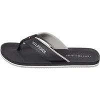 Tommy Hilfiger Herren Flip Flops Comfort Beach Sandal Zehentrenner, Schwarz (Black), 40 - 40 EU